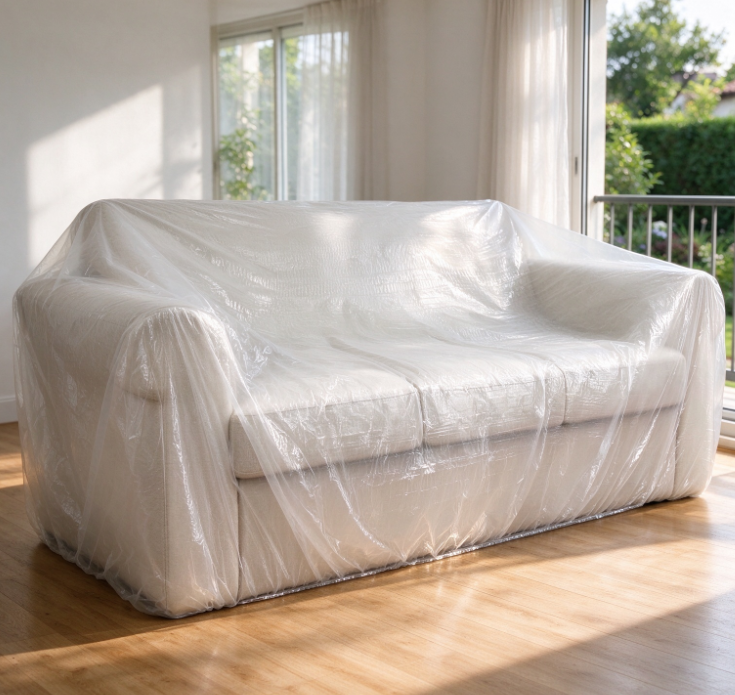 Transparent Sofa Dust Cover - Image 2