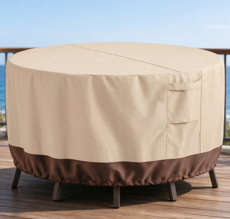 Round Outdoor Table and Chair Cover - Image 2