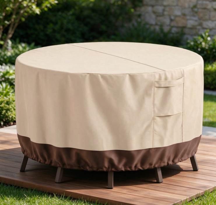 Round Outdoor Table and Chair Cover