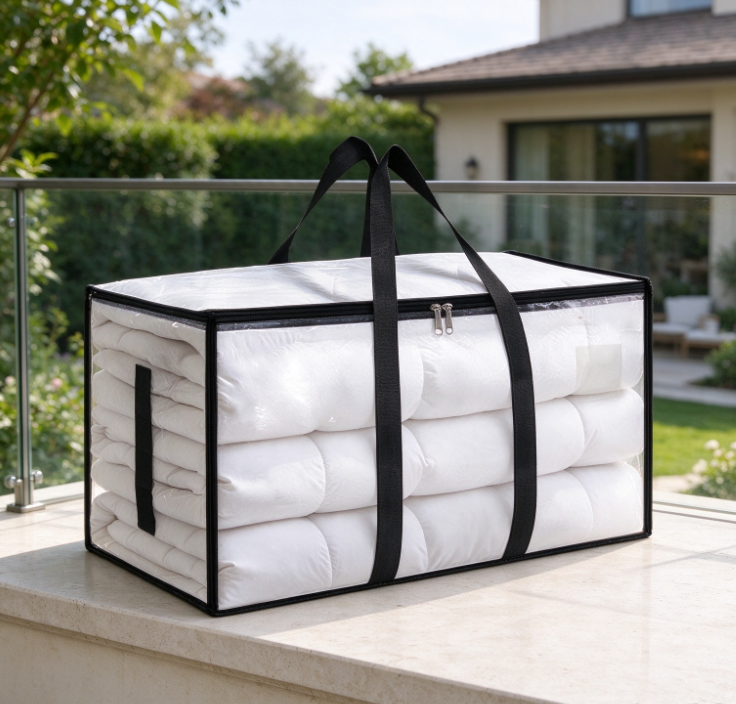 Transparent Storage Bag for Cushions – Waterproof Oxford Fabric with Reinforced Edges