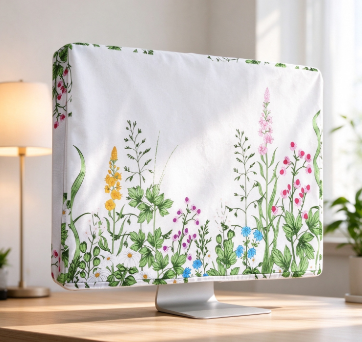 Floral-Print Monitor Dust Cover - Image 2