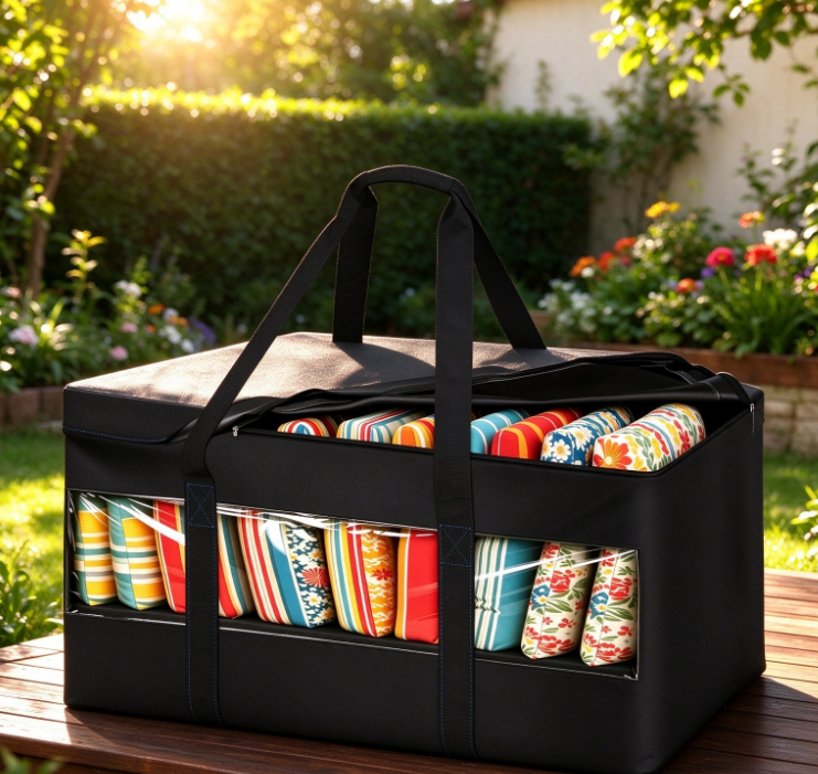 Large-Capacity Storage Bag for Cushions and Pillows – Featuring Multiple Transparent Viewing Windows - Image 2