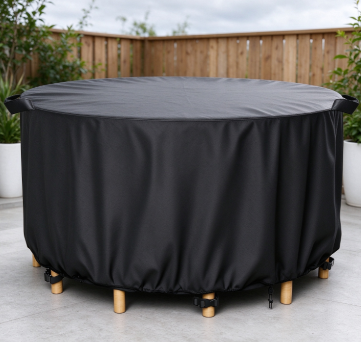 Waterproof Cover for Round Outdoor Furniture – Dustproof, Sun-Resistant, and Protective Cover for Patio Round Tables - Image 2
