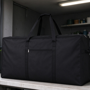 Large-Capacity Black Oxford Fabric Storage Bag – Ideal for Balcony Tools and Miscellaneous Items