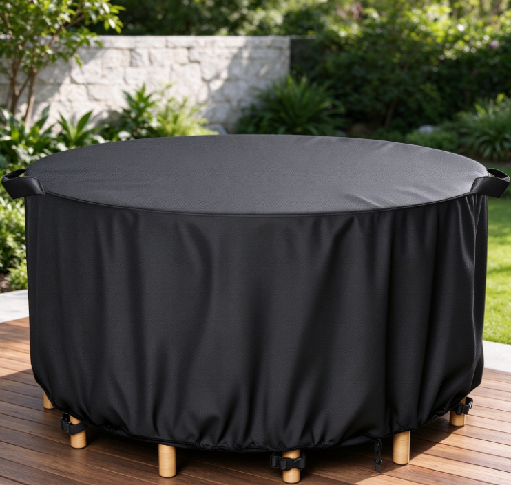 Waterproof Cover for Round Outdoor Furniture – Dustproof, Sun-Resistant, and Protective Cover for Patio Round Tables